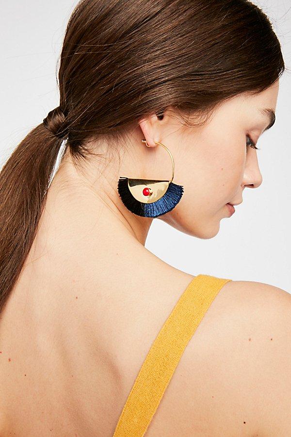Nectar Nectar Fringe Hoop Earrings By Nectar Nectar Jewelry At Free People